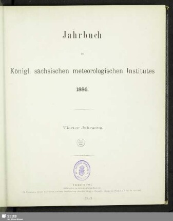 3.1886(1887): Jahrbuch des Königlich-Sächsischen Meteorologischen Instituts
