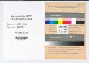 Entnazifizierung Kurt Runge, geb. 20.05.1896 (Lehrer)