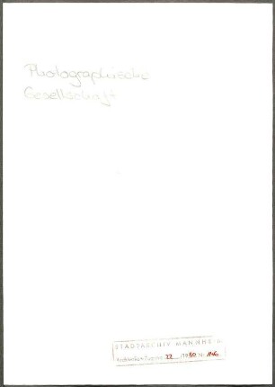 Photographische Gesellschaft, Kunstverlag Berlin, Schriftwechsel mit Wichert