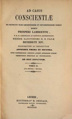 Casus conscientiae, 2