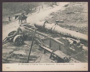 Die Schwächung der Foch'schen Armee an Kriegsmaterial. Erbeutetes schweres Geschütz.