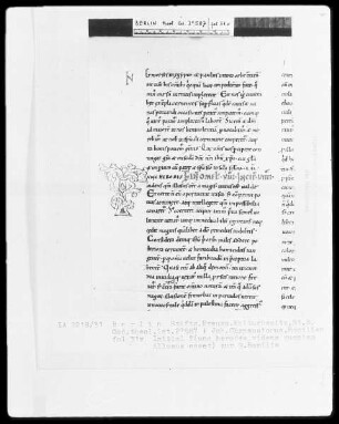 Johannes Chrysostomos, Omiliae super Matthaeus — Initiale T(unc herodes), Folio 31verso