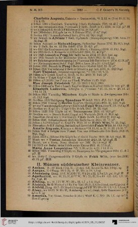 II. Münzen süddeutscher Kleinrentner (Nr. 42-317)
