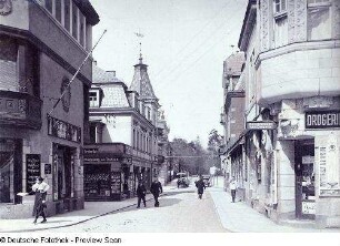 Dresden-Weißer Hirsch. Plattleite. Blick über die Bautzner Landstraße nach Nordost