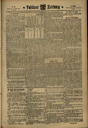 Zweite Ausgabe vom Dienstag, den 21. Februar 1911.
