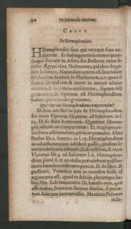 Caput De Hermaphroditis. - De mutatis Sextu.