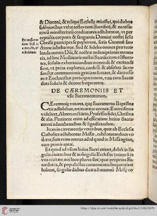 De caeremoniis et usu sacramentorum