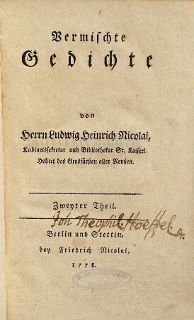 Vermischte Gedichte, 2. Rittergeschichten