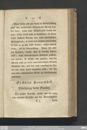 Sechstes Hauptstück. Würdigung dieses Standes.