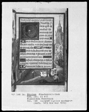 Flämisches Gebetbuch mit Kalender — Totenvigilie, Folio 149recto