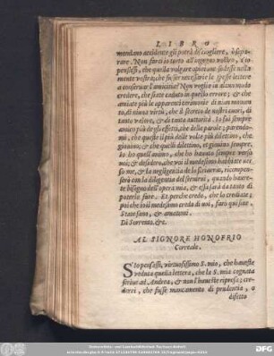 Al Signore Honofrio Correale.