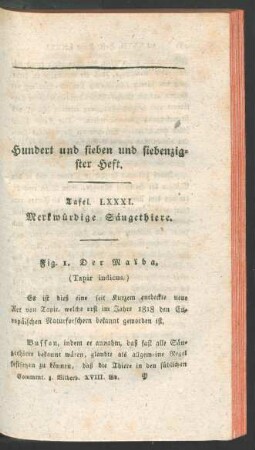 Hundert und sieben und siebenzigster Heft.
