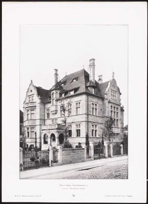 Villa Robert-Schumannstraße, Leipzig: Ansicht (aus: Moderne Neubauten, 4.Jg., 1898ff, hrsg. W. Kick)