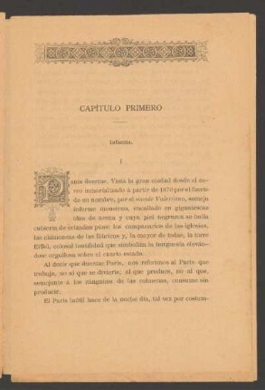Capítulo primero : Infamia.