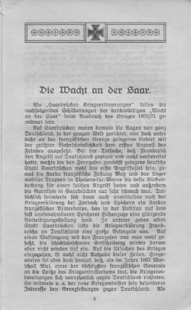 Die Wacht an der Saar.