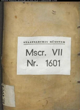 Protokollbuch des Stadtrates von Münster, geschrieben durch Joachim Pagenstecker