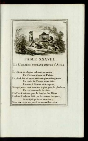 Fable XXXVIII. Le Corbeau Voulant Imiter L'Aigle.