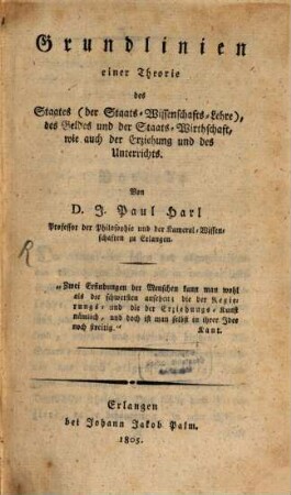 Grundlinien einer Theorie des Staates