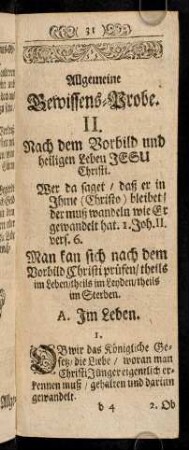 31-49, Allgemeine Gewissens-Probe II