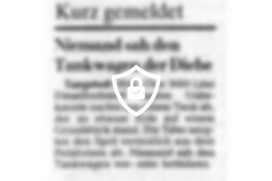 Niemand sah [Name maskiert] der Diebe