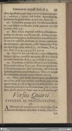 Versus Quarti Exegesis Ac Demonstratio