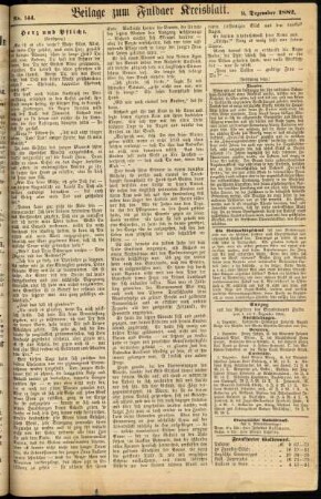 Zweite Ausgabe vom Samstag, den 09. Dezember 1882.