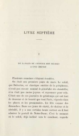 I. Du danger de confier son secret à une chèvre