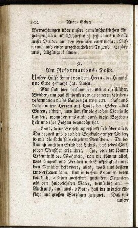 Am Reformations-Feste.