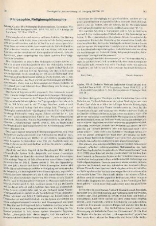 761-762 [Rezension] Scholtz, Gunter, Die Philosophie Schleiermachers