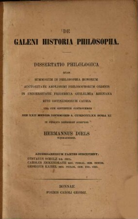 De Galeni historia philosopha