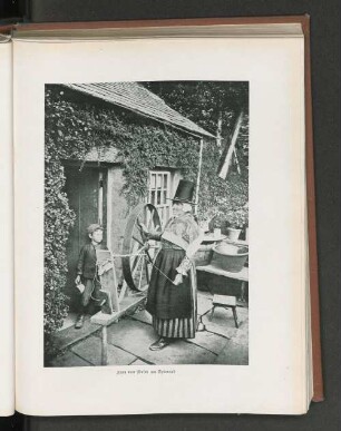 Frau von Wales am Spinnrad