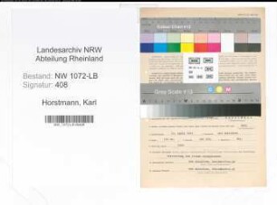 Entnazifizierung Karl Horstmann , geb. 23.04.1900 (Handelsvertreter)