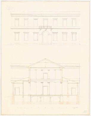 Kurhaus, Bad Homburg v. d. Höhe. 5. Projekt: Ansicht, Querschnitt
