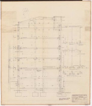 Reichsluftfahrtministerium, Berlin: Schnitt/Grundriss V1 1:50