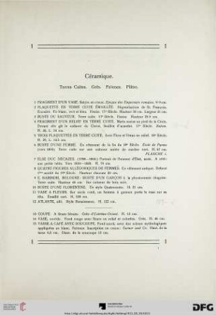 Céramique (Nr. 1-45)