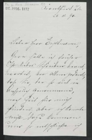 Brief an Wilhelm Engelmann : 26.11.1894