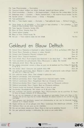 Gekleurd en Blauw Delftsch (Nr. 727-774)