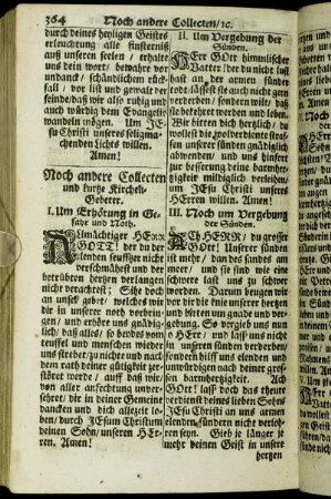 Noch andere Collecten und kurtze Kirchen-Gebeter.