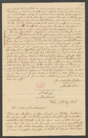 3ter Brief von Beethoven : 18.03.1827