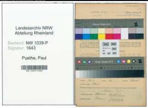 Entnazifizierung Paul Puethe , geb. 02.12.1899 (Bergmann)