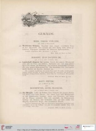 Gemälde (Nr. 318 - 334)