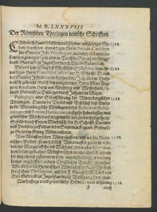 Der Römischen Theologen teutsche Schrifften.
