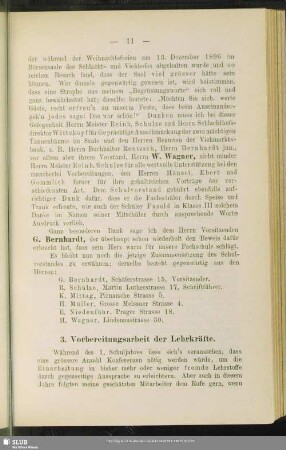 3. Vorbereitungsarbeit der Lehrkräfte
