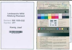 Entnazifizierung Josef Koenig , geb. 29.05.1906 (Verw.Beamter)