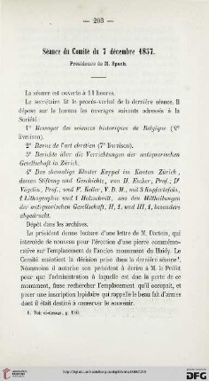 Séance du Comité du 7 décembre 1857