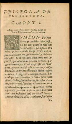 Epistola Petri Secunda.