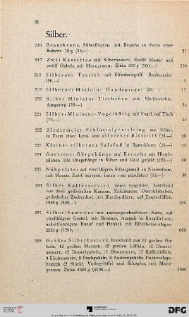Silber (Nr. 216-235)