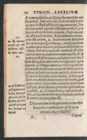 Dicentium voluptatem non esse bonum confutatio, & si non omnis expetibilis? Caput Decimum.