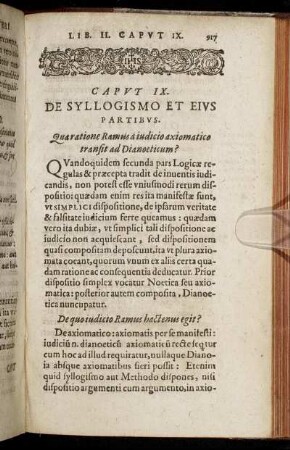 Caput IX. De Syllogismo Et Eius Partibus.
