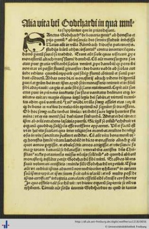 Alia vita beati Godehardi